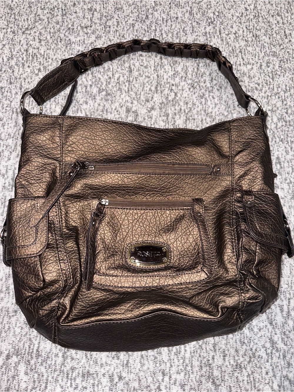 Rosetti Metallic Brown/Bronze Hobo Bag EUC